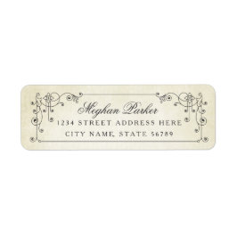 Elegante Vintage antike Rücksendeadresse