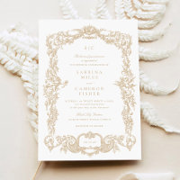 Elegante Vintage Barockfarben-Goldrahmen-Hochzeit