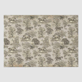 Elegante, Vintage Beige Pferdeschwanzkraft Seidenpapier