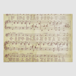 Elegante Vintage Blatt Musiknoten Liebe Song Seidenpapier