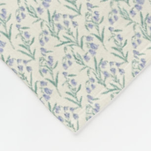 Elegante Vintage Blaue Glockenblume & Gedämpftes T Fleecedecke