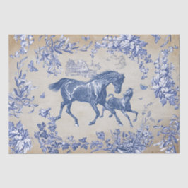 Elegante Vintage Blaufopfbahn Seidenpapier