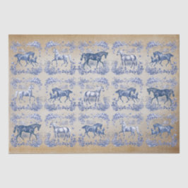 Elegante Vintage Blaufopferrolle Tiss Seidenpapier