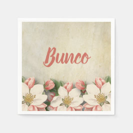 Elegante Vintage Blume Bunco Party Serviette