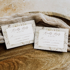 Elegante Vintage Blumen-Hochzeit RSVP Karte