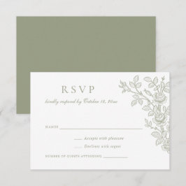 Elegante Vintage-Blumen-Hochzeitseinladung in Salb Einladung