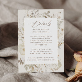 Elegante Vintage Blumenkreuz Hochzeiten Details Begleitkarte