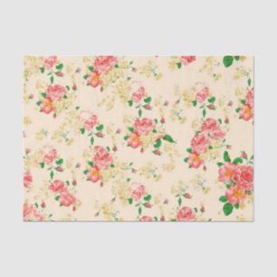 Elegante Vintage BlumenRose Seidenpapier