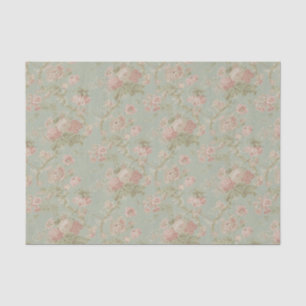Elegante Vintage BlumenRose Seidenpapier
