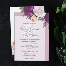Elegante Vintage-Blumenrosen- und Dusty-Mauve-Hoch