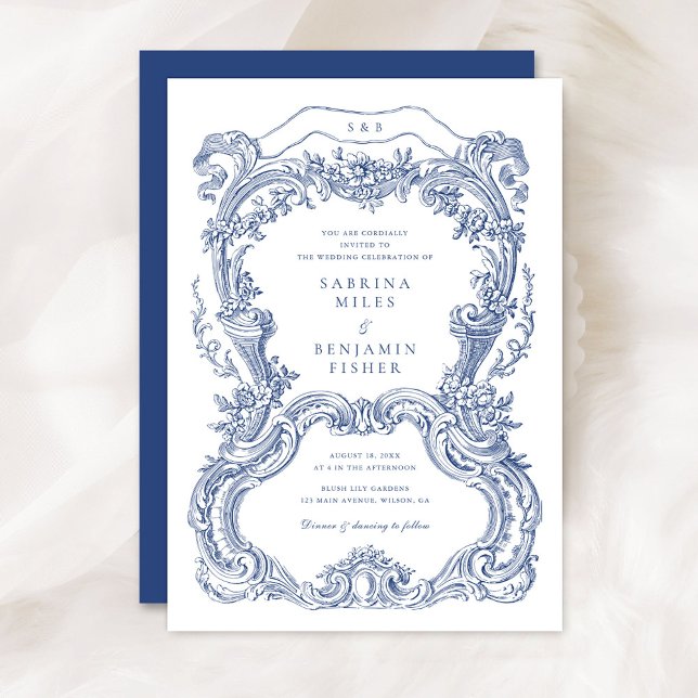 Elegante Vintage Blumenschild Einladung (Von Creator hochgeladen)