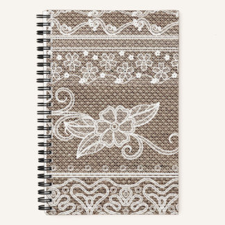 Elegante Vintage Blumenspitze Notizbuch