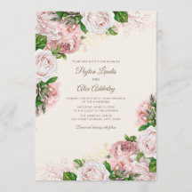 Elegante Vintage Blush Pink Blumenhochzeit