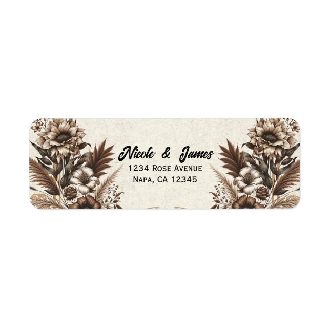 Elegante Vintage Bohemische Blumenhochzeit (Vorne)