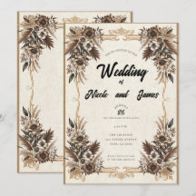 Elegante Vintage Bohemische Blumenhochzeit