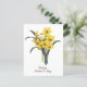 Elegante Vintage botanische Blume Gelbe Daffodien Postkarte (Stehend Vorderseite)