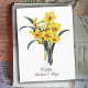 Elegante Vintage botanische Blume Gelbe Daffodien Postkarte (Von Creator hochgeladen)