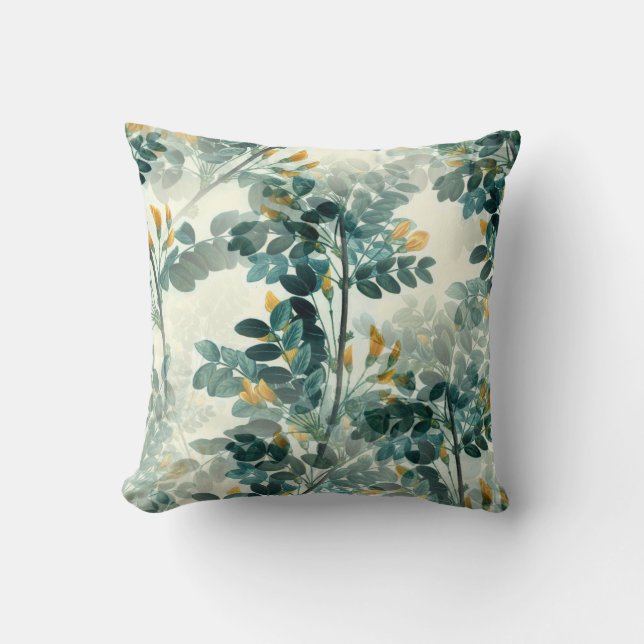 Elegante Vintage botanische Blumendarstellung Kissen (Vorderseite)