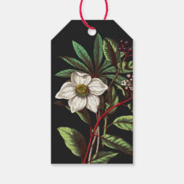 Elegante Vintage botanische Rose Blume Geschenkanhänger