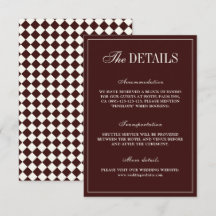 Elegante Vintage-Burgunder-Hochzeitsdetails