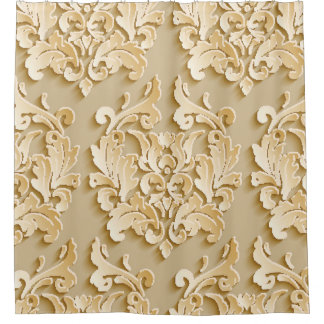 Elegante Vintage Damask Muster Textur Duschvorhang