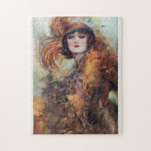 Elegante Vintage-Dame Art Deco