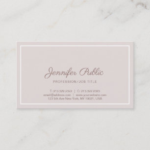 Elegante Vintage-Farbe Professionell Einfach Schli Visitenkarte