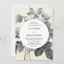 Elegante Vintage, florale monochrome Rose