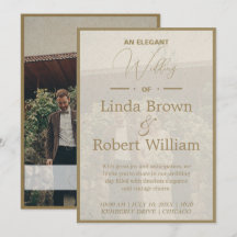 Elegante Vintage-Foto-Hochzeit [Bearbeitbar]