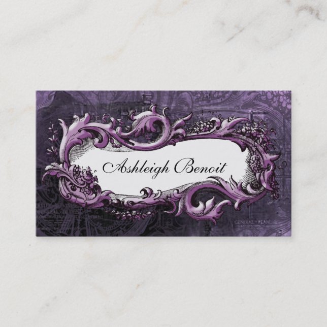 Elegante Vintage Frame Steampunk-Visitenkarte Visitenkarte (Vorderseite)