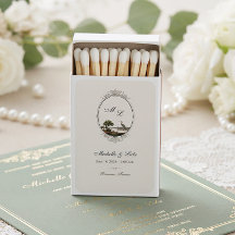 Elegante Vintage-französische Landschaftsmonogramm