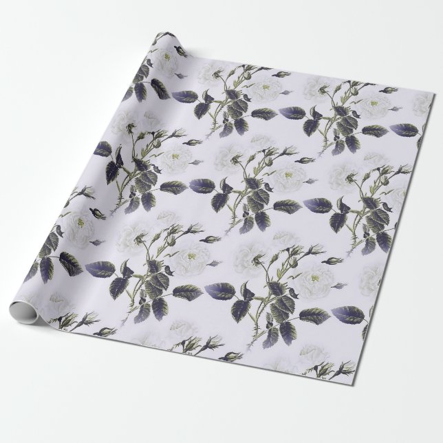 Elegante Vintage französische Stickereitoilette  Geschenkpapier (Ungerollt)