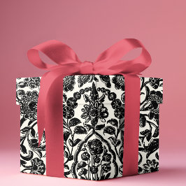 Elegante Vintage französische Stickereitoilette Geschenkpapier