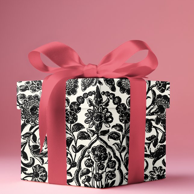 Elegante Vintage französische Stickereitoilette Geschenkpapier (Von Creator hochgeladen)