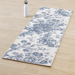 Elegante Vintage französische Stickereitoilette Yogamatte