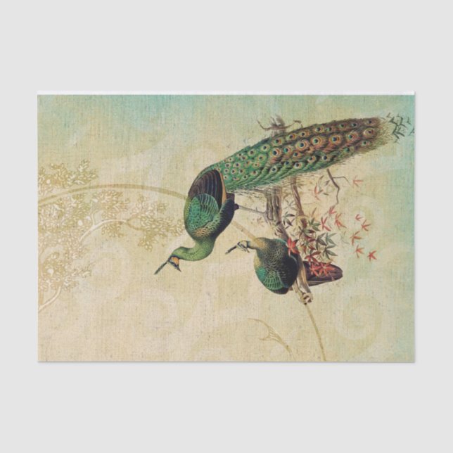 Elegante, Vintage Friedenstruppen Seidenpapier (Vorderseite)