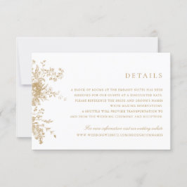 Elegante Vintage Goldhochzeiten Einladung