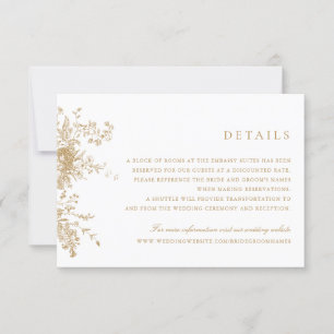 Elegante Vintage Goldhochzeiten Einladung