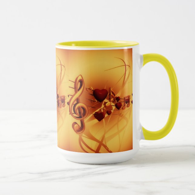 Elegante Vintage Goldnotizen Tasse (Rechts)