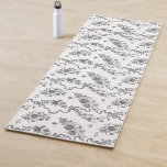 Elegante Vintage Gravierschwarze Rose und Ribbons Yogamatte<br><div class="desc">Elegante und romantische schwarze,  gravierte Vintage Rose,  Blume,  Weinberge,  Blätter und Schmetterlinge mit Bändern und Bögen auf weißem Hintergrund verwoben.</div>