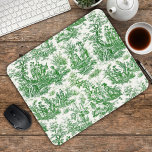 Elegante Vintage Grüntüte Mousepad<br><div class="desc">Elegante Vintage, grüne Tulle de jouy Monogram Mouse Pad. Die Kunstdrucke sind derzeit ein Alltagswut, ein elegantes und verziertes Vintages toile de jouy-Muster mit einer romantischen Szene aus der französischen Landschaft. Dieser Muster-Stil ist derzeit für Wohngestaltung, Kleidung, mobil und IPad Hüllen, Einladungen und vieles mehr. Die Designs sind klassisch und...</div>