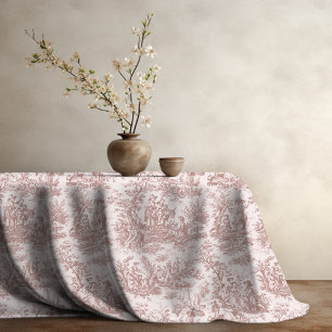 Elegante, Vintage hellbraune Stadt de jouy gedruck Tischdecke