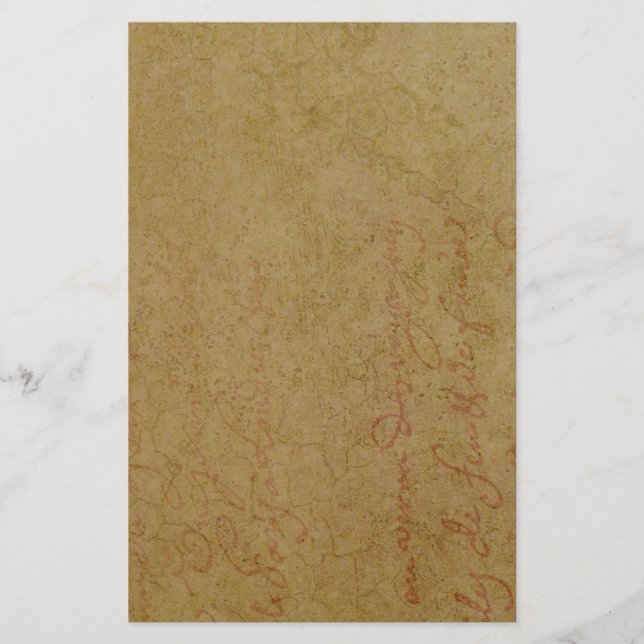 Elegante Vintage Hochzeit Briefpapier (Vorderseite)