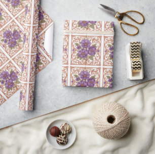 Elegante Vintage Hochzeit im Jugendstil Geschenkpapier
