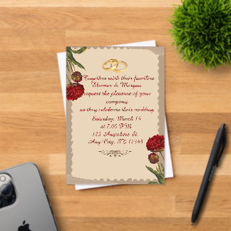 Elegante Vintage-Hochzeitseinladung Acryleinladungen