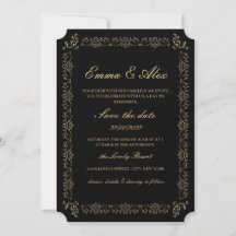 Elegante Vintage-Hochzeitseinladung