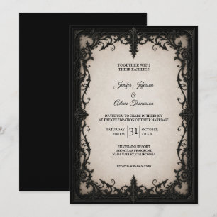 Elegante Vintage-Hochzeitseinladung Einladung