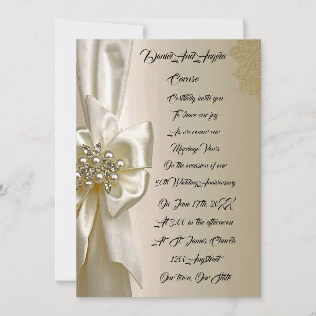 Elegante Vintage-Hochzeitseinladung – Verzierte Go Einladung (Vorderseite)