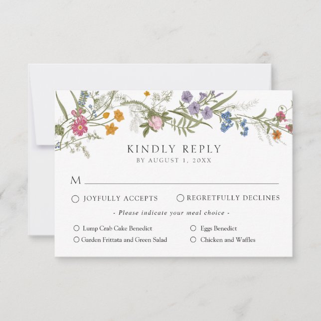 Elegante Vintage Hochzeitskarte Einladung (Vorderseite)