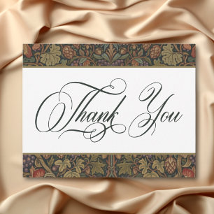 Elegante Vintage Hütte Botanische Hochzeit im Herb Dankeskarte